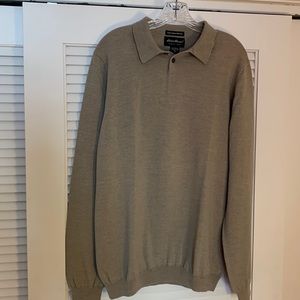 Eddie Bauer Merino Wool long sleeve polo L Tall